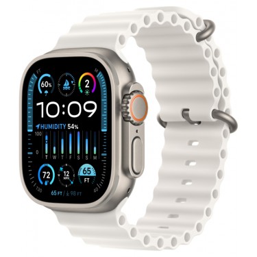 Apple Watch Ultra 2 GPS + Cellular, 49 мм, корпус из титана, ремешок Ocean белого цвета