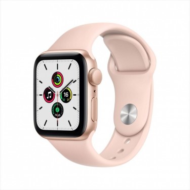 Apple Watch SE, 40 мм, корпус из алюминия золотого цвета, спортивный ремешок