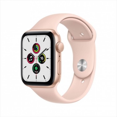 Смарт-часы Apple Watch SE, 44 мм, корпус из алюминия золотого цвета, спортивный ремешок фото