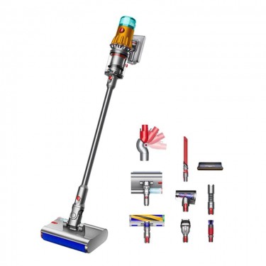 Пылесос Dyson V12 Detect Slim Fluffy (SV46) Yellow/Nickel, серебристый фото