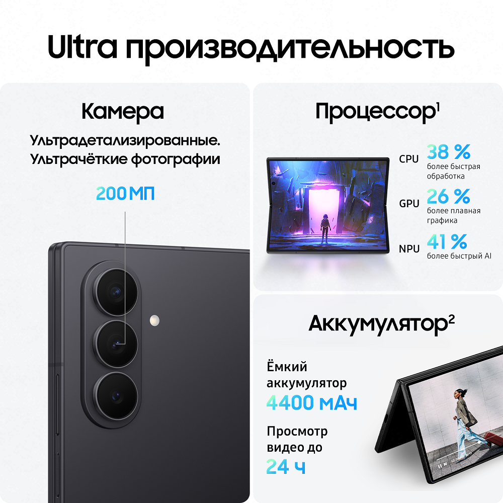 Смартфон Samsung Galaxy Z Fold7 256 ГБ Черный