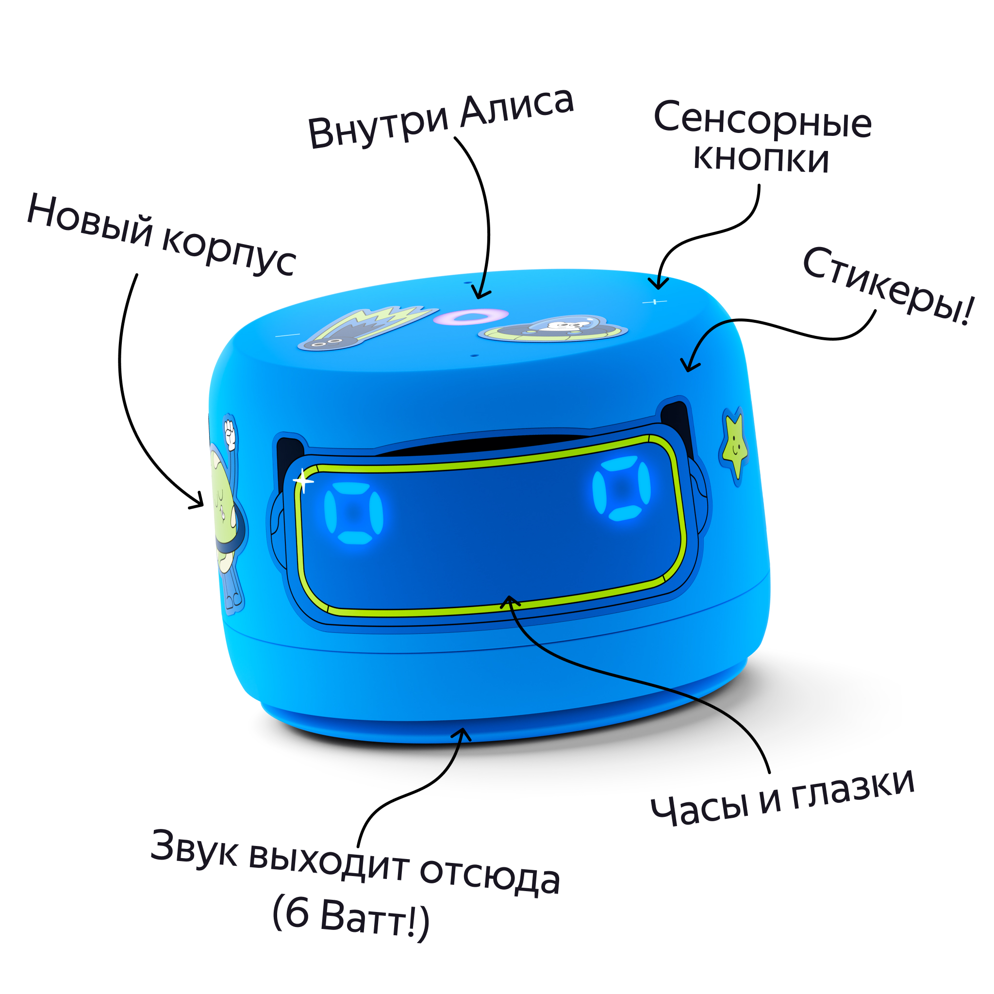 Умная колонка Новая Яндекс Станция Лайт 2 с Алисой на YaGPT, Синий