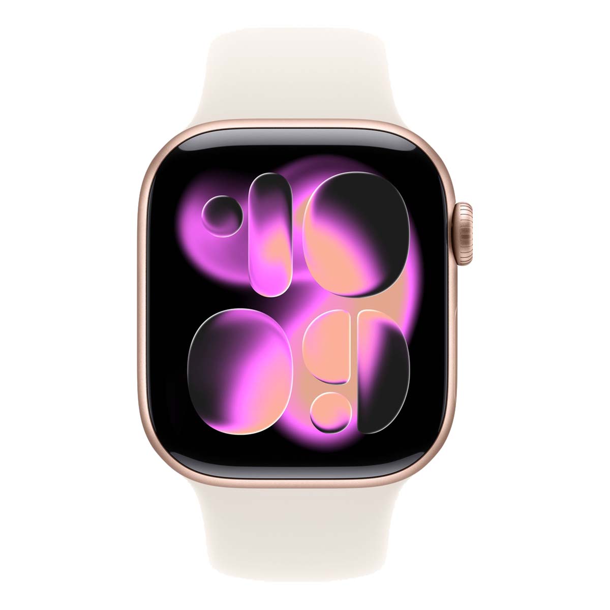 Apple Watch Series 11, 42 мм корпус из алюминия цвета «Rose Gold», ремешок Sport Band цвета «Light Blush»