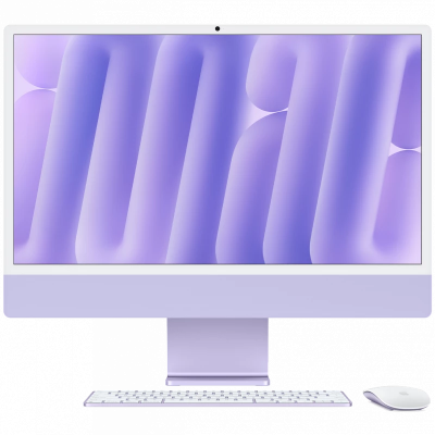 Apple iMac 24" Retina 4,5K, M4 (8C CPU, 8C GPU, 2024), 16 ГБ, 512 ГБ SSD, Фиолетовый