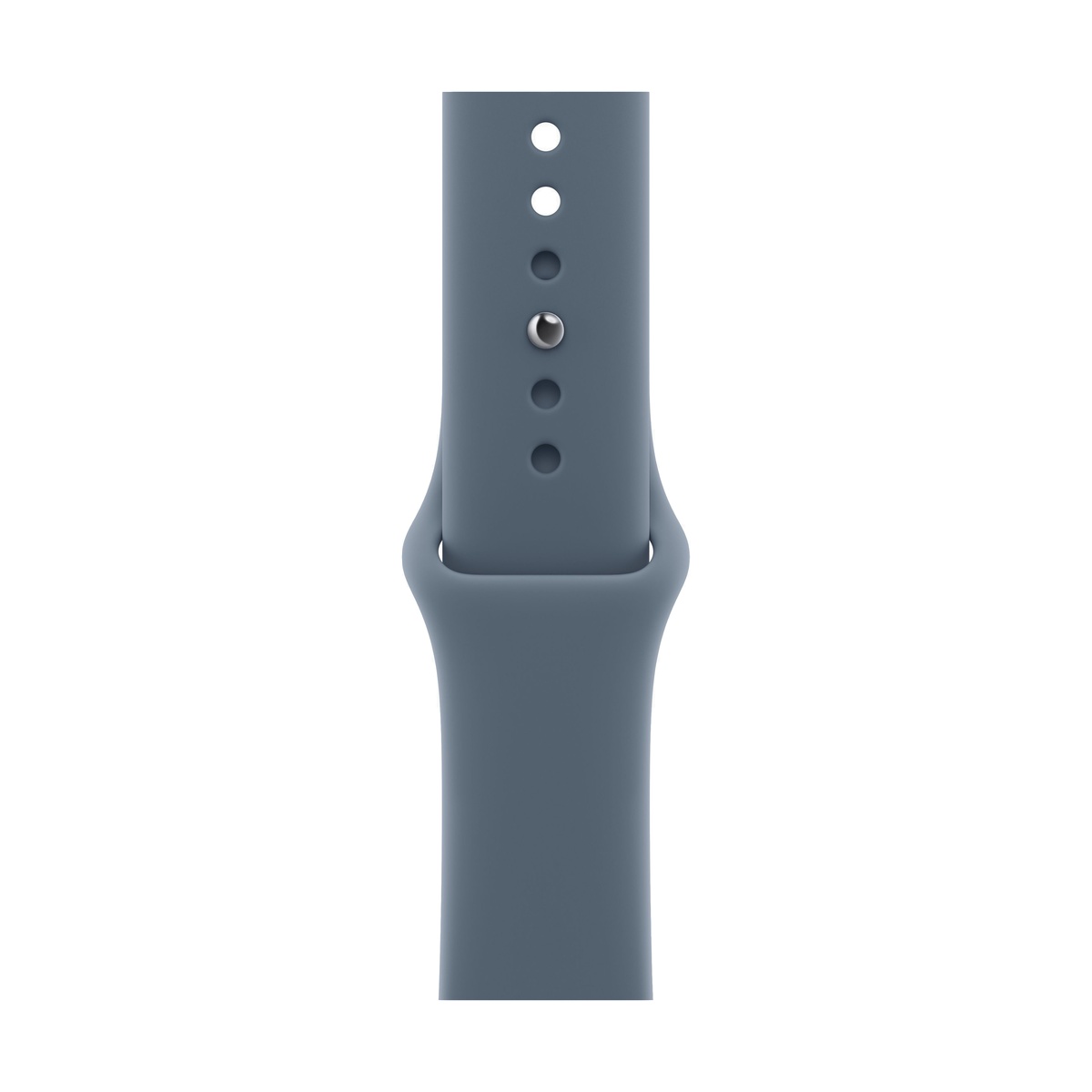 Apple Watch Series 11, 46 мм корпус из алюминия цвета «Silver», ремешок Sport Band цвета «Anchor Blue»