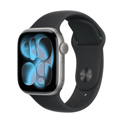 Apple Watch Series 11, 42 мм корпус из алюминия цвета «Space Gray», ремешок Sport Band цвета «Black»